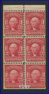 1903 US Stamp #319g 2c Mint Never Hinged Very Fine Booklet Pane of 6 Type I