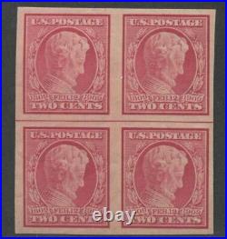 1909 US Stamp #368 2c Mint Never Hinged Very Fine Imperf Block of 4
