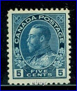 Canada #111. 5 cent Blue. Mint Never Hinged. Very Fine. Catalog $900