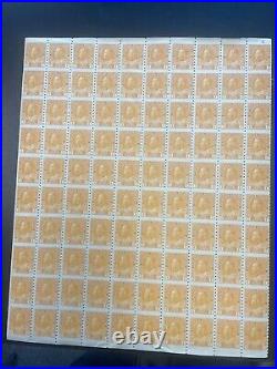 Canada #126a Very Fine Mint Never Hinged Imperf Between Full Sheet Of 100