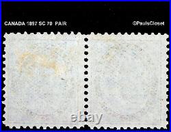 Canada 1897 Sc 70 Queen Victoria Pr Blue 5¢ On Bluish Paper Mint Fine/very Fine