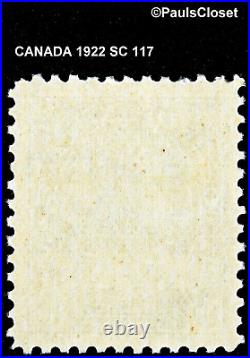 Canada 1922 Sc 117 King George V 10¢ Blue Mint Never Hinged Og Very Fine