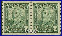 Canada 1929 Unitrade # 161 Mint Never Hinged Very Fine Coil Pair