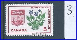 Canada #421ii Single Double-print of Purple Flower CV $500 Variety MNH
