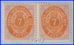 DANISH WEST INDIES 9, 9b MINT NEVER HINGED OG VERY FINE! RARE! TRG
