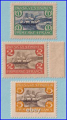 Danish West Indies 37 39 Mint Never Hinged Og No Faults Very Fine! S403