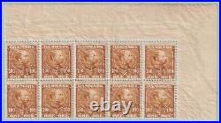 Denmark 69 Mint Never Hinged Og Block Of 10 No Faults Very Fine! L931