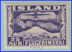 ICELAND C17a AIRMAIL MINT NEVER HINGED OG PERF 12.5 X 14 VERY FINE! UME