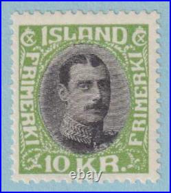 Iceland 187 Mint Never Hinged Og 10 Kr Chr. X No Faults Very Fine! Igm