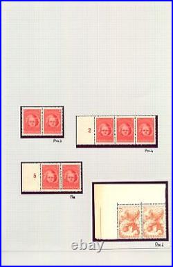 NETHERLANDS 1945 SPEC COL. PLATE FAULTS 36 x MOST VF