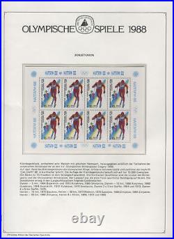Olympic Games 1988 E24 Russia MNH 5 Sheets Figure Skaying Ski jump Skiing