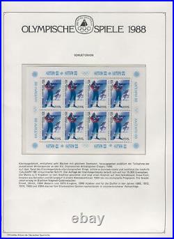 Olympic Games 1988 E24 Russia MNH 5 Sheets Figure Skaying Ski jump Skiing