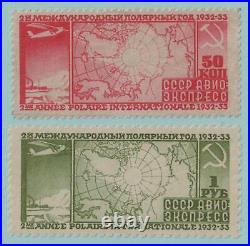 Russia C34 C35 Airmails Mint Never Hinged Og No Faults Very Fine! S707