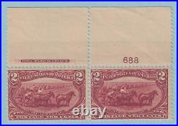 United States 286 Plate # Pair Mint Never Hinged Og No Faults Very Fine